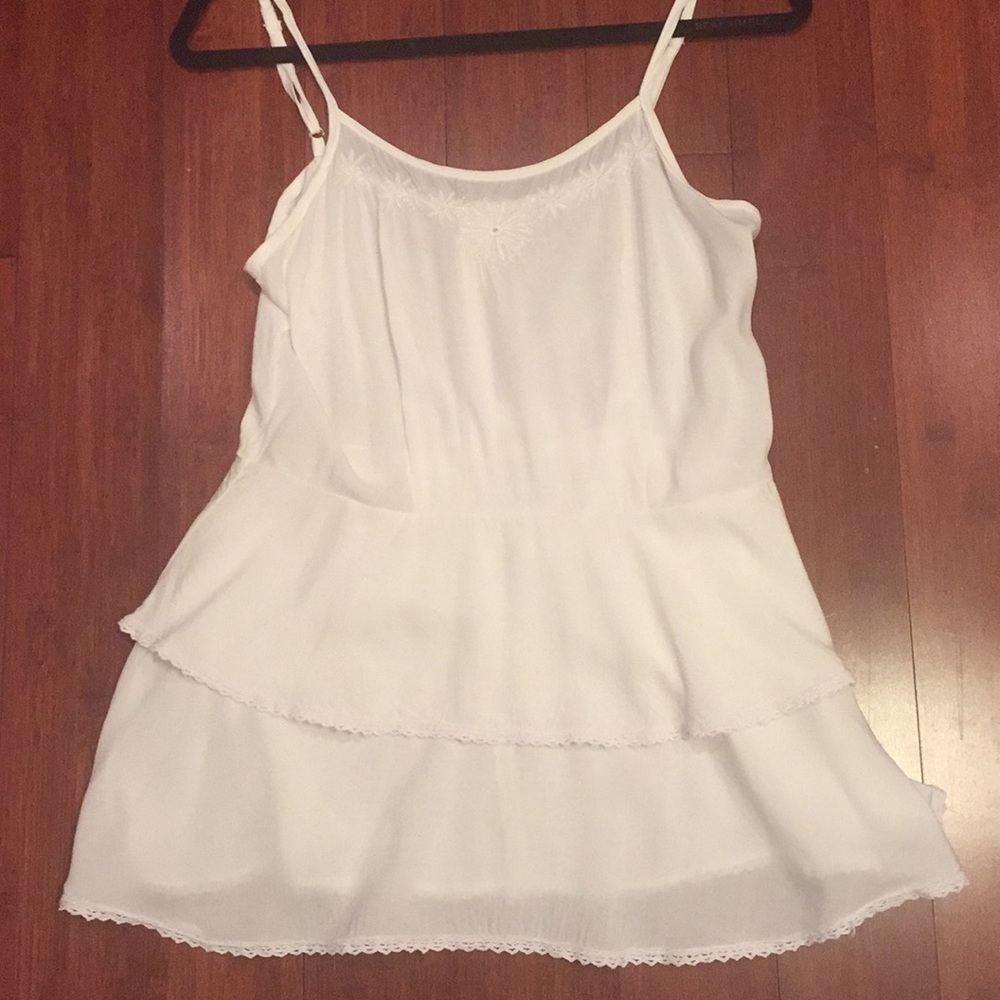 Charming Charlie cream spaghetti strap top size S